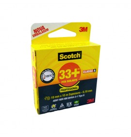 Fita Isolante 10m x 19mm 33+ Profissional 3M - Scotch